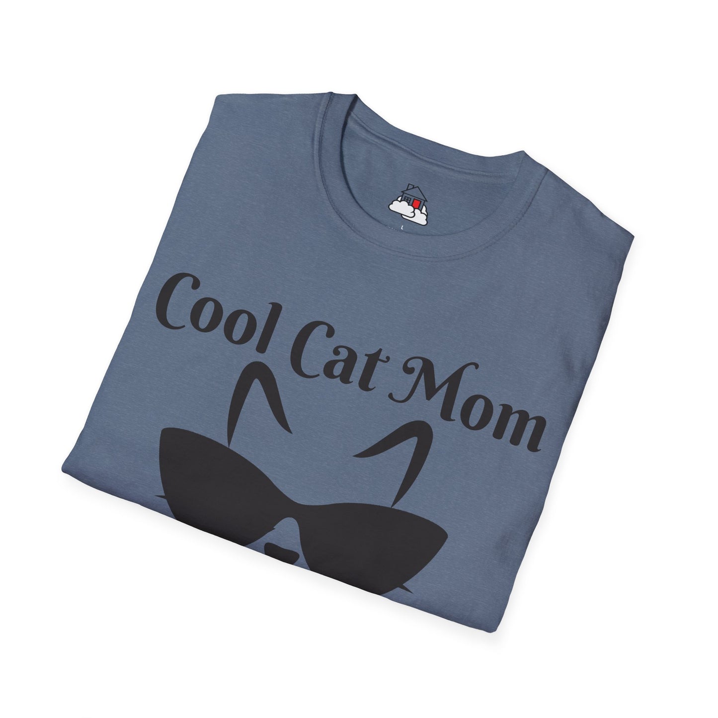 Cool Cat Mom Heather Softstyle T-Shirt