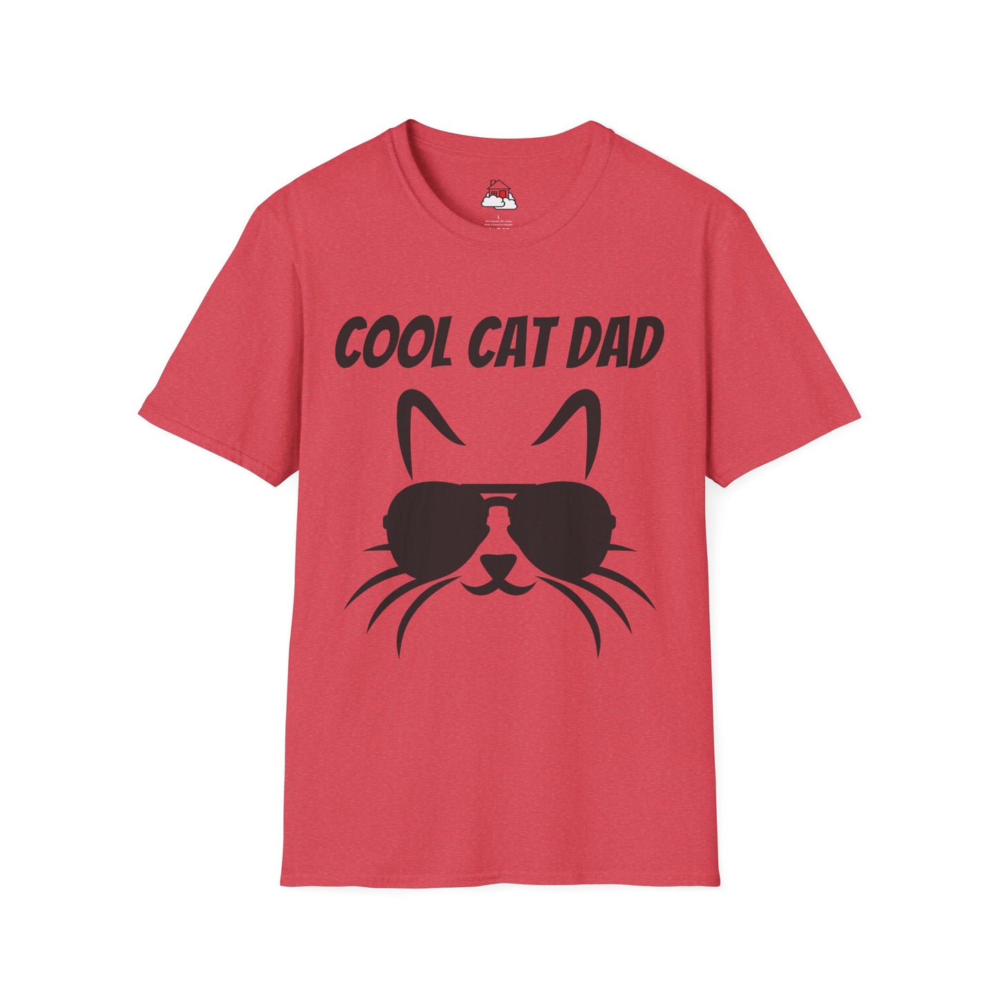 Cool Cat Dad Heather Softstyle T-Shirt