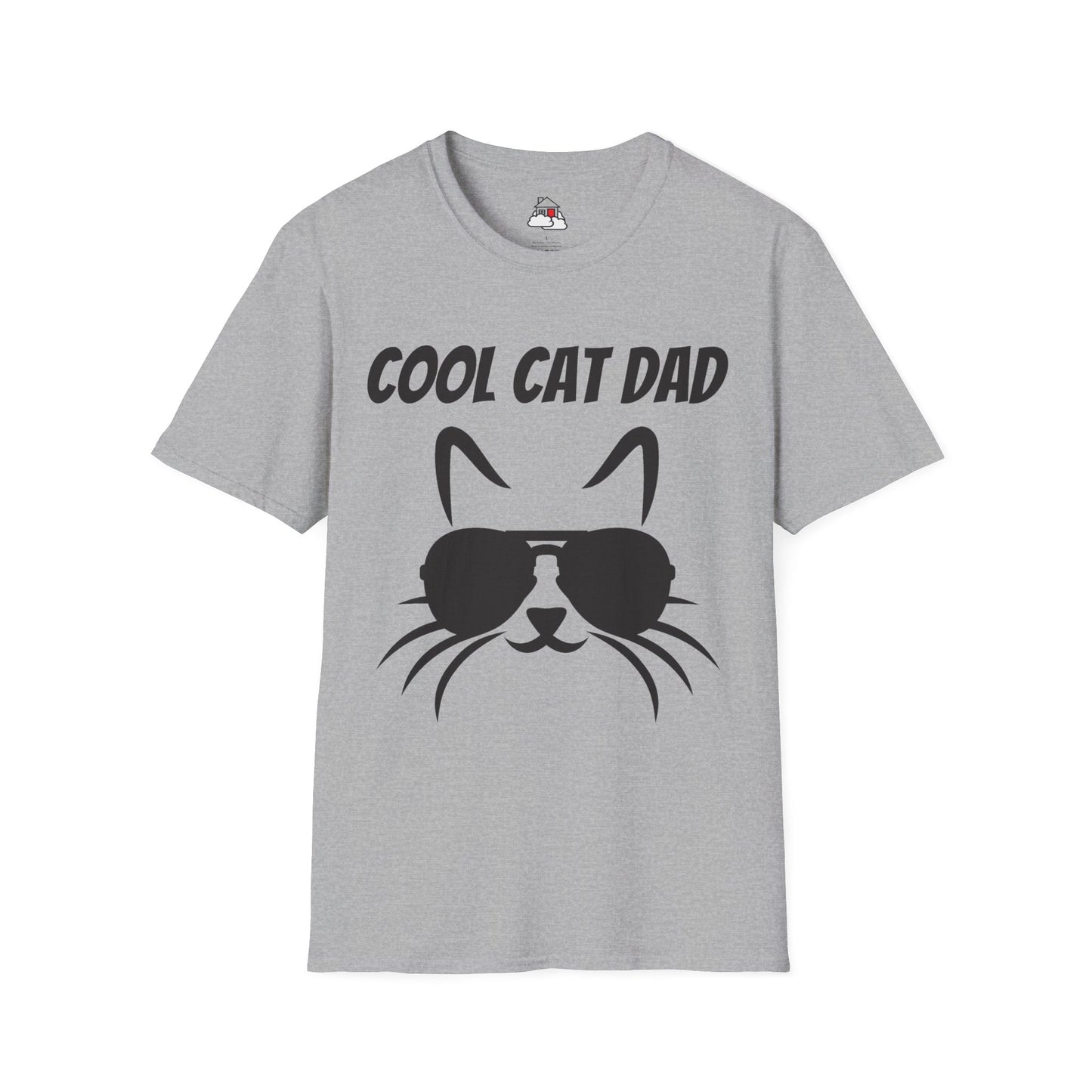 Cool Cat Dad Heather Softstyle T-Shirt