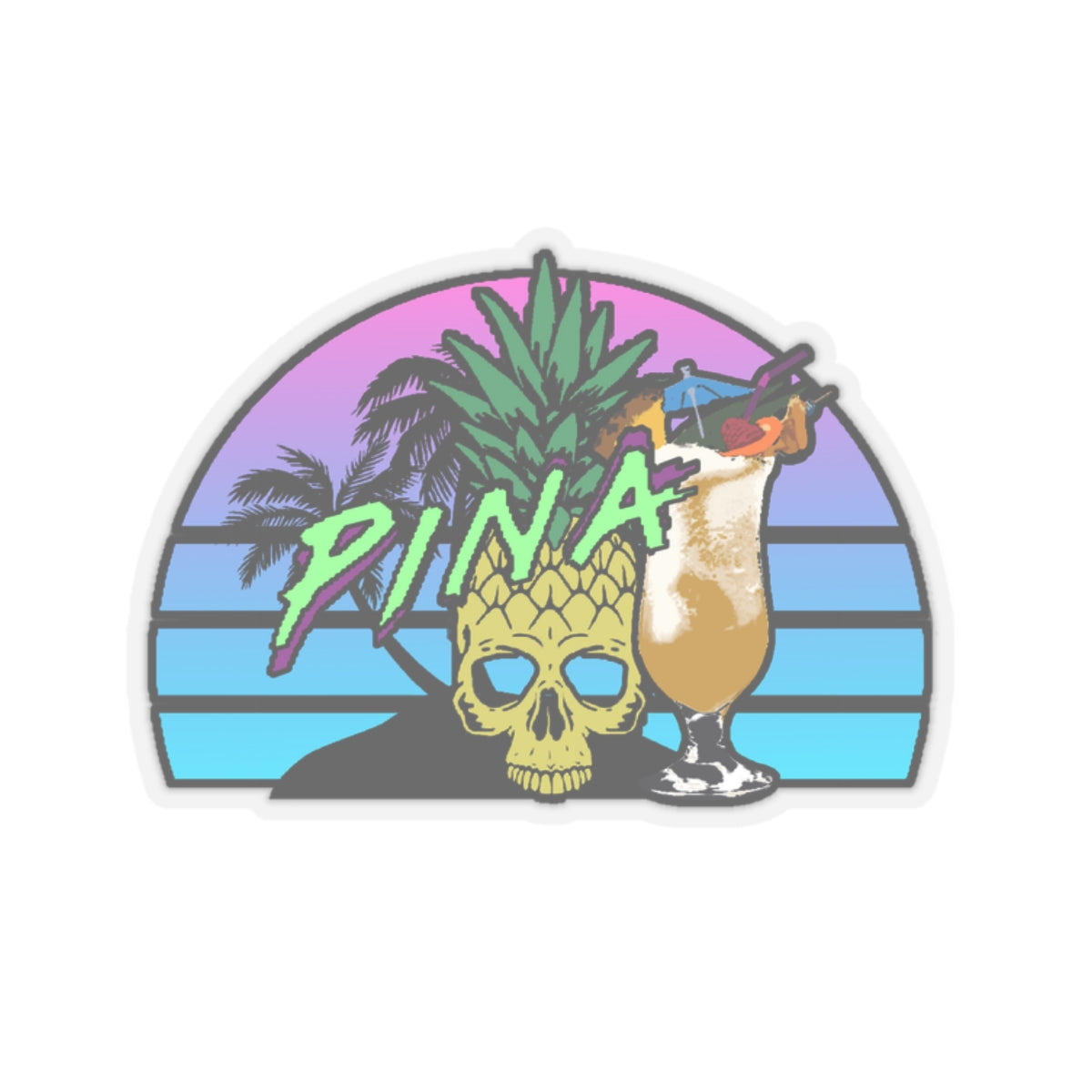 Vacation Pina Stickers