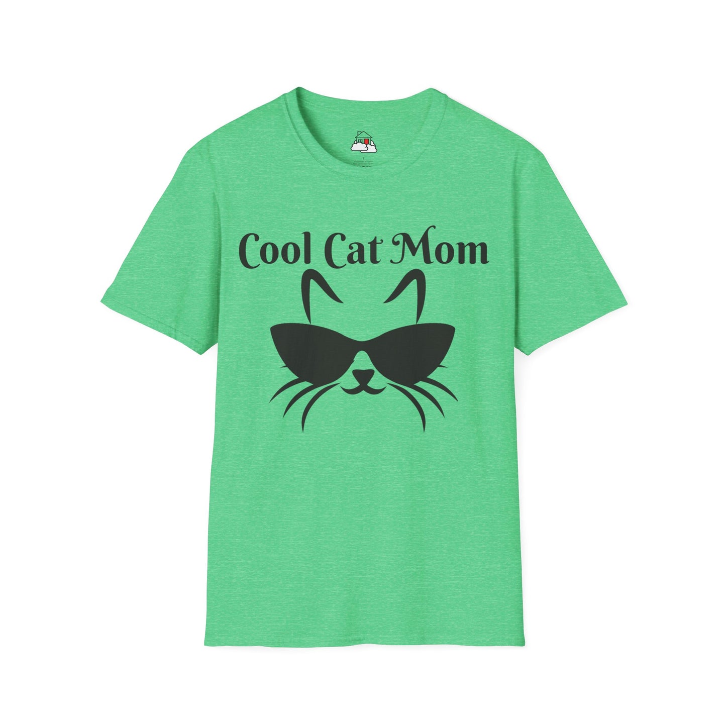 Cool Cat Mom Heather Softstyle T-Shirt