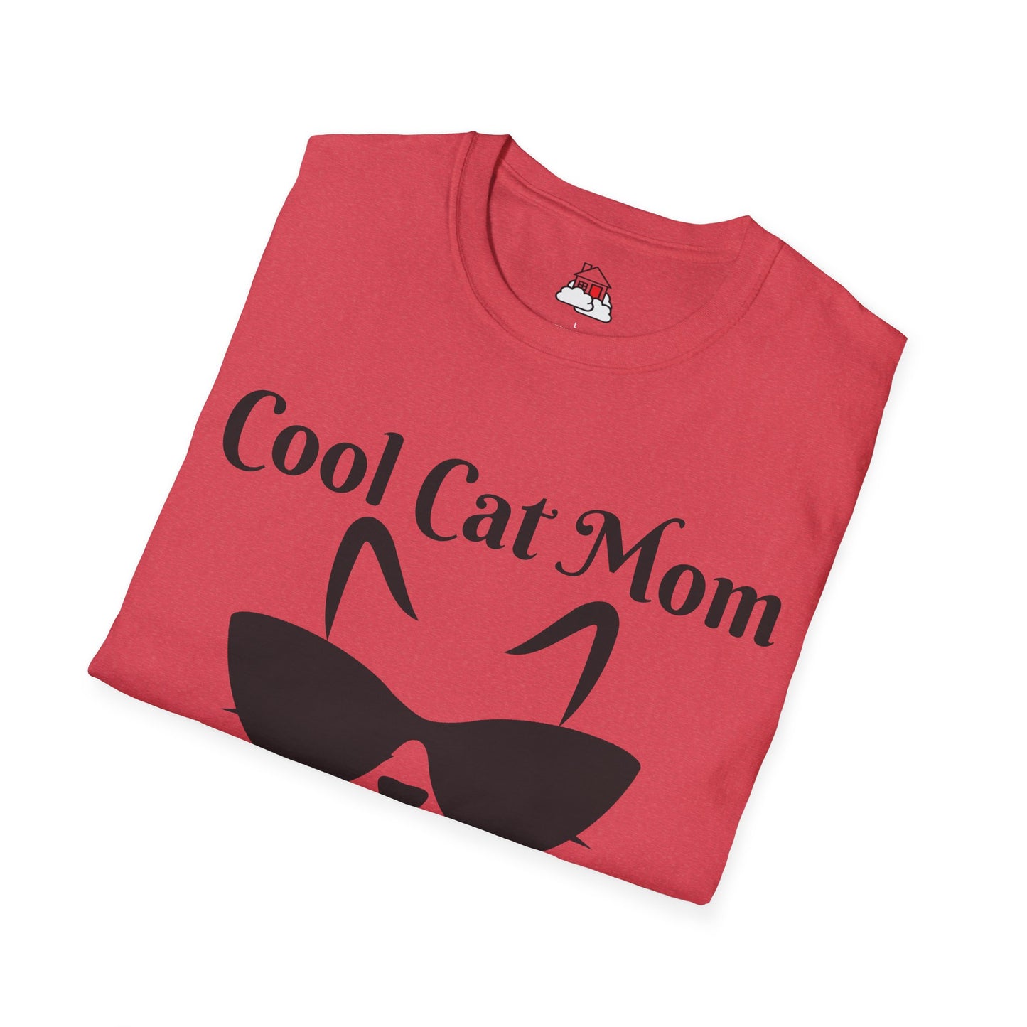 Cool Cat Mom Heather Softstyle T-Shirt