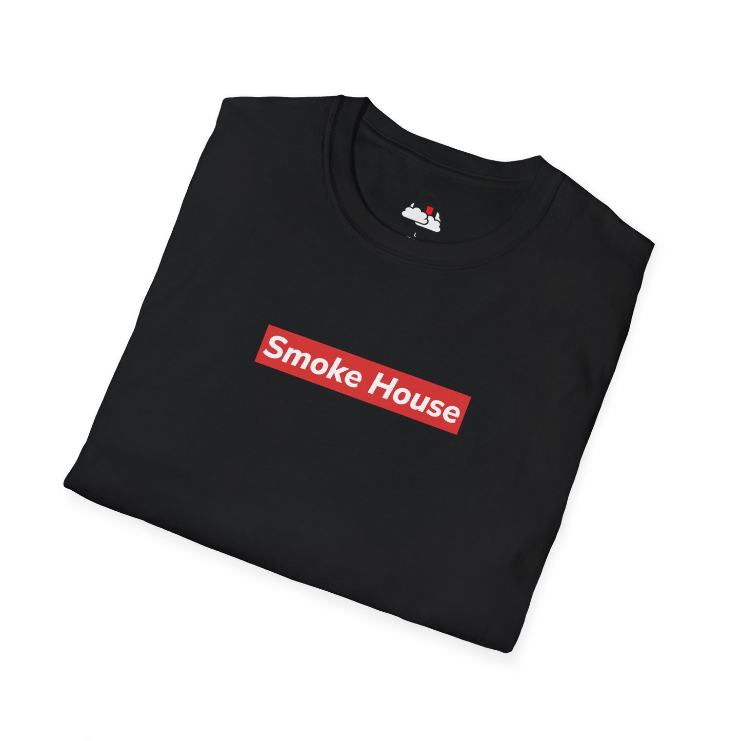 Smoke House Red Hypebeast Logo Unisex Softstyle White T-Shirt