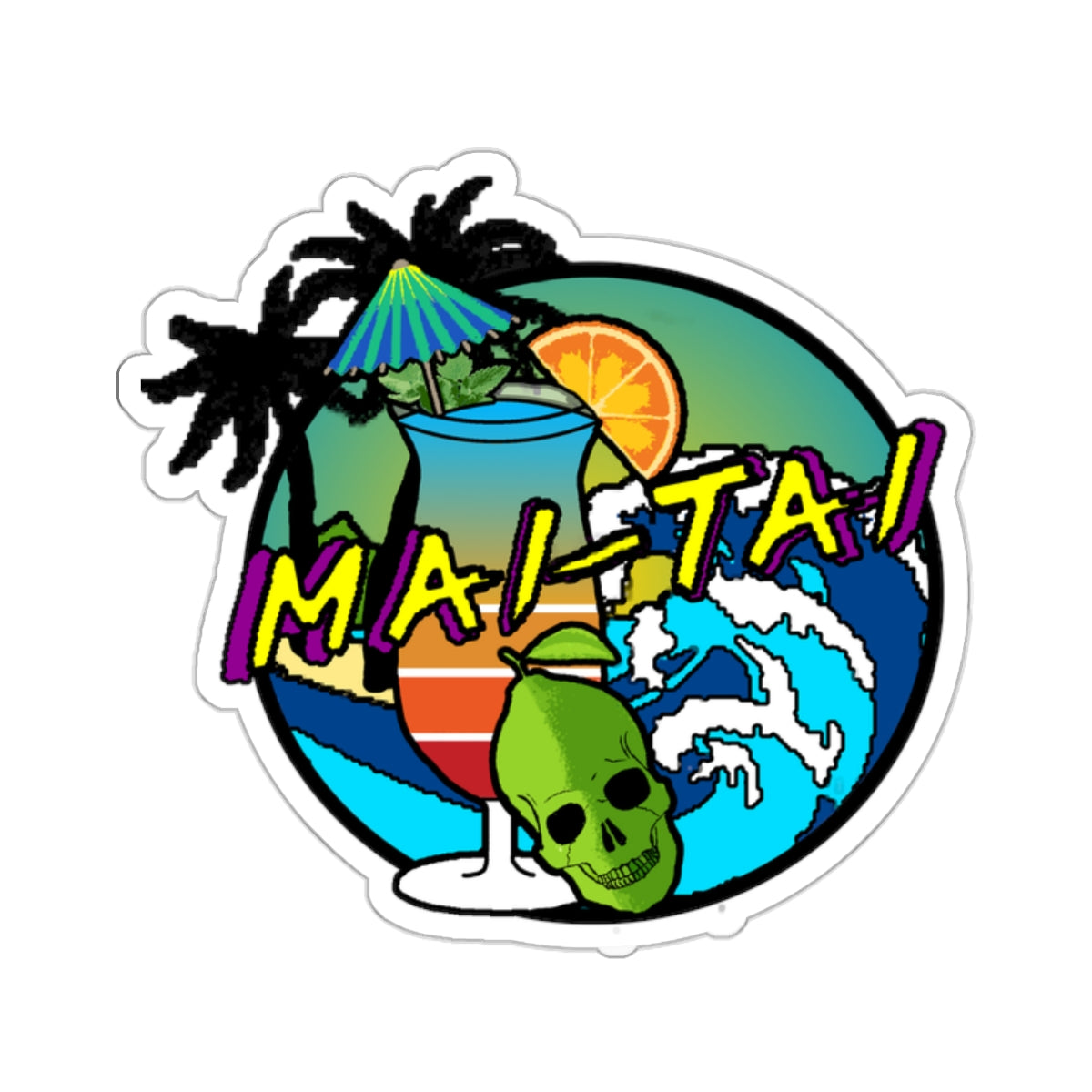 Vacation Mai Tai Stickers