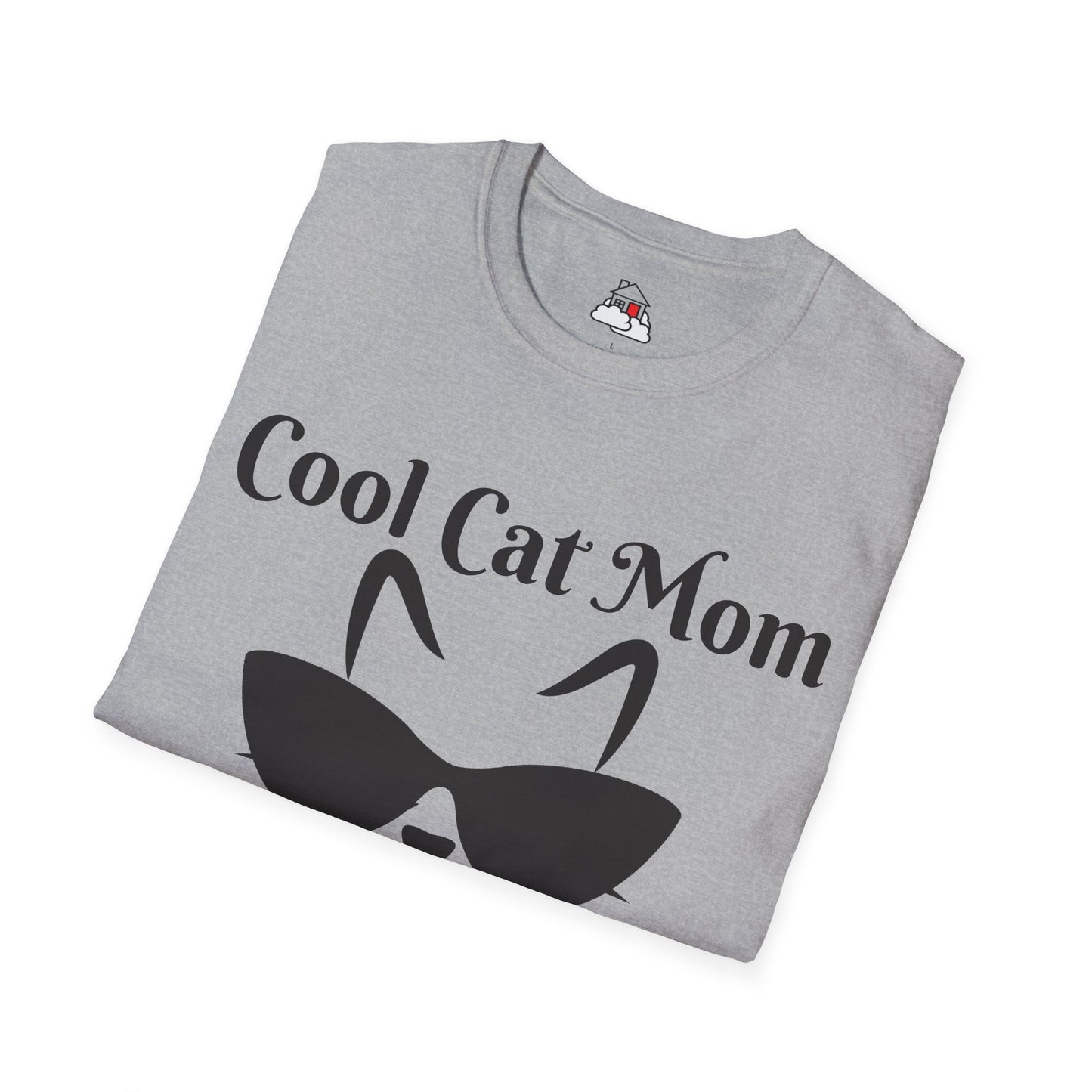 Cool Cat Mom Heather Softstyle T-Shirt