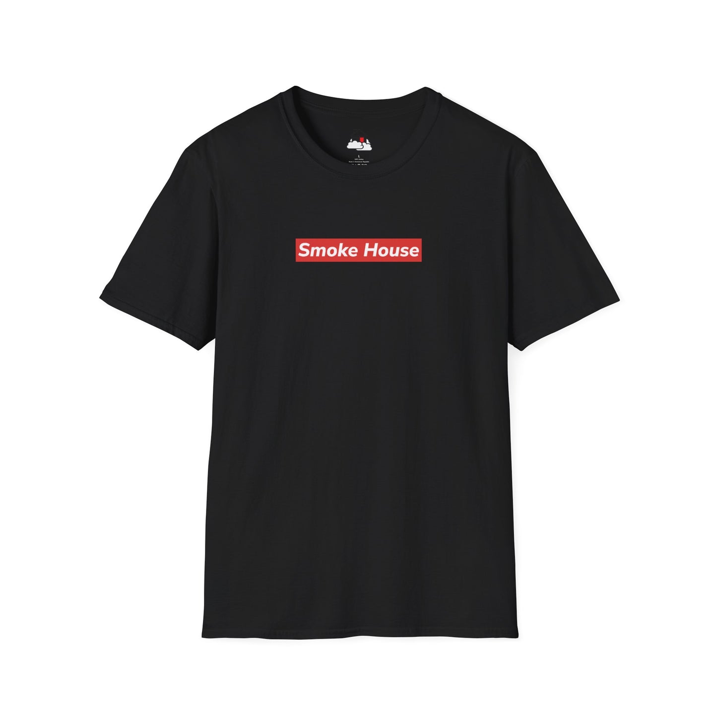 Smoke House Red Hypebeast Logo Unisex Softstyle White T-Shirt