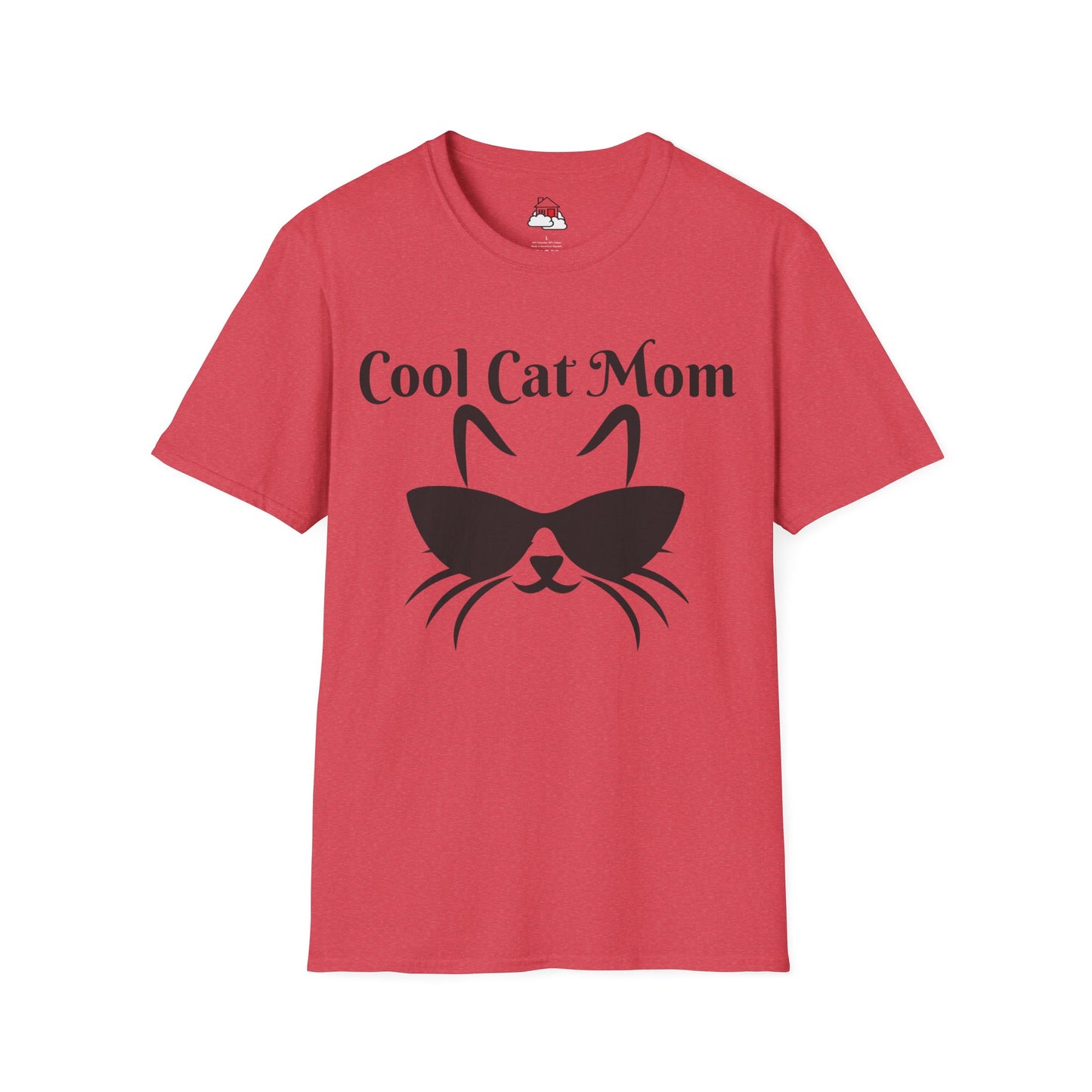 Cool Cat Mom Heather Softstyle T-Shirt