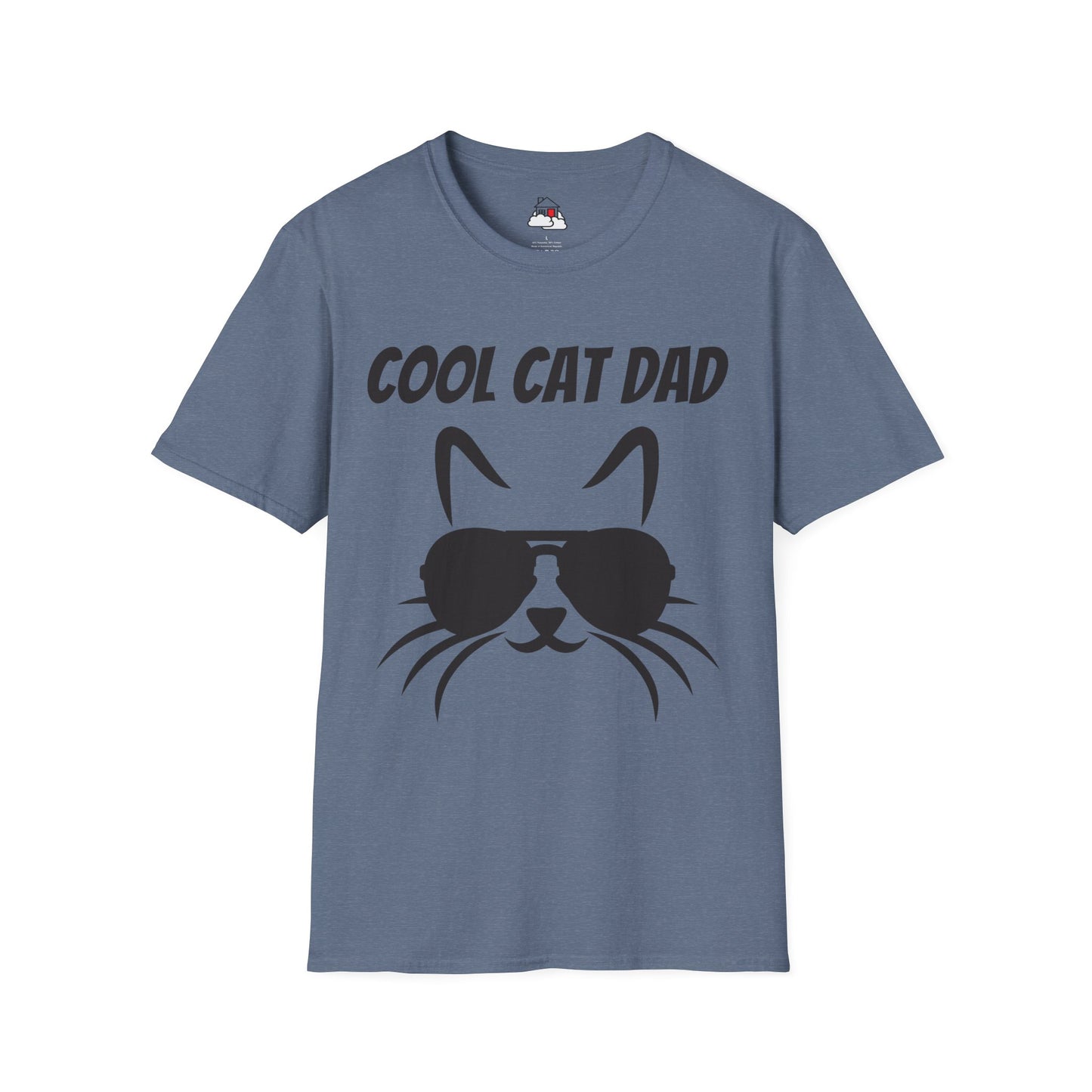 Cool Cat Dad Heather Softstyle T-Shirt