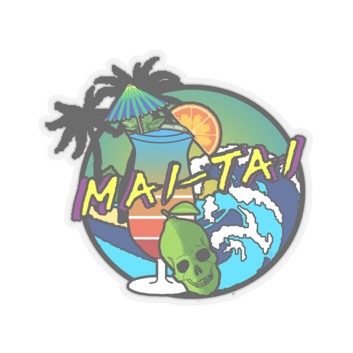 Vacation Mai Tai Stickers