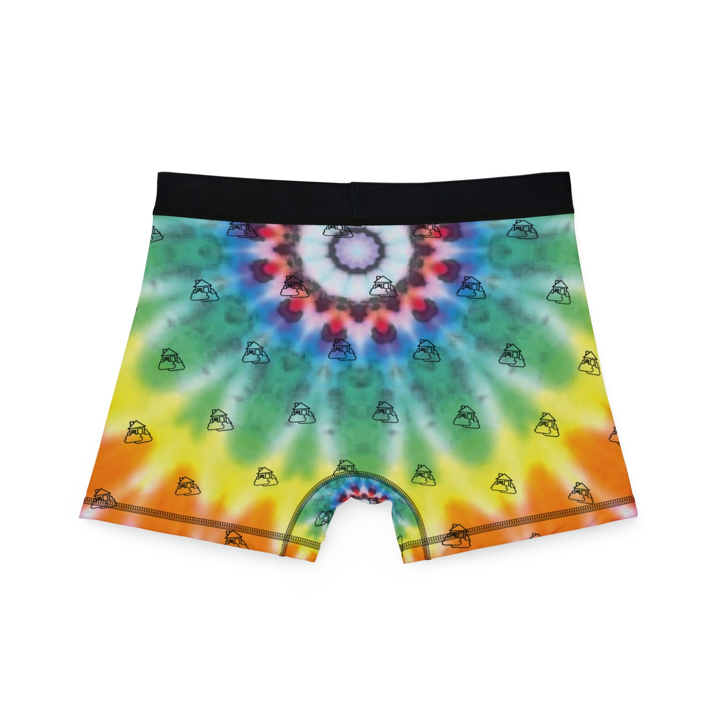 Tye Dye Smoke House Print Men's Boxers