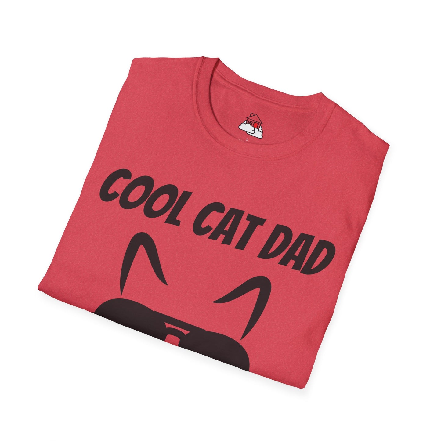 Cool Cat Dad Heather Softstyle T-Shirt