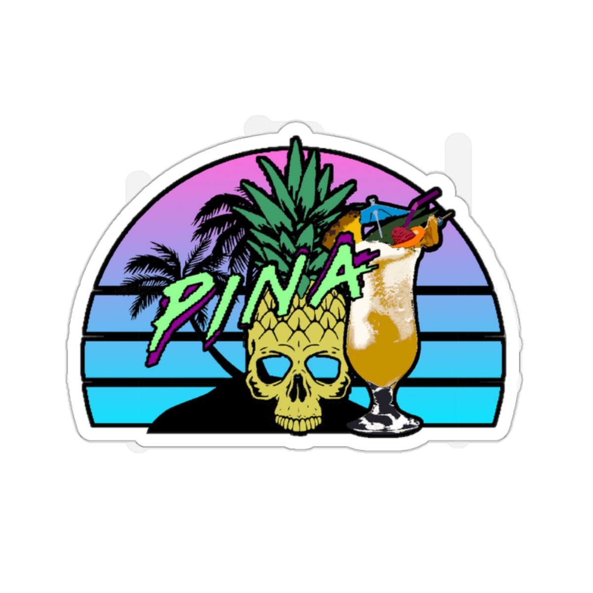 Vacation Pina Stickers