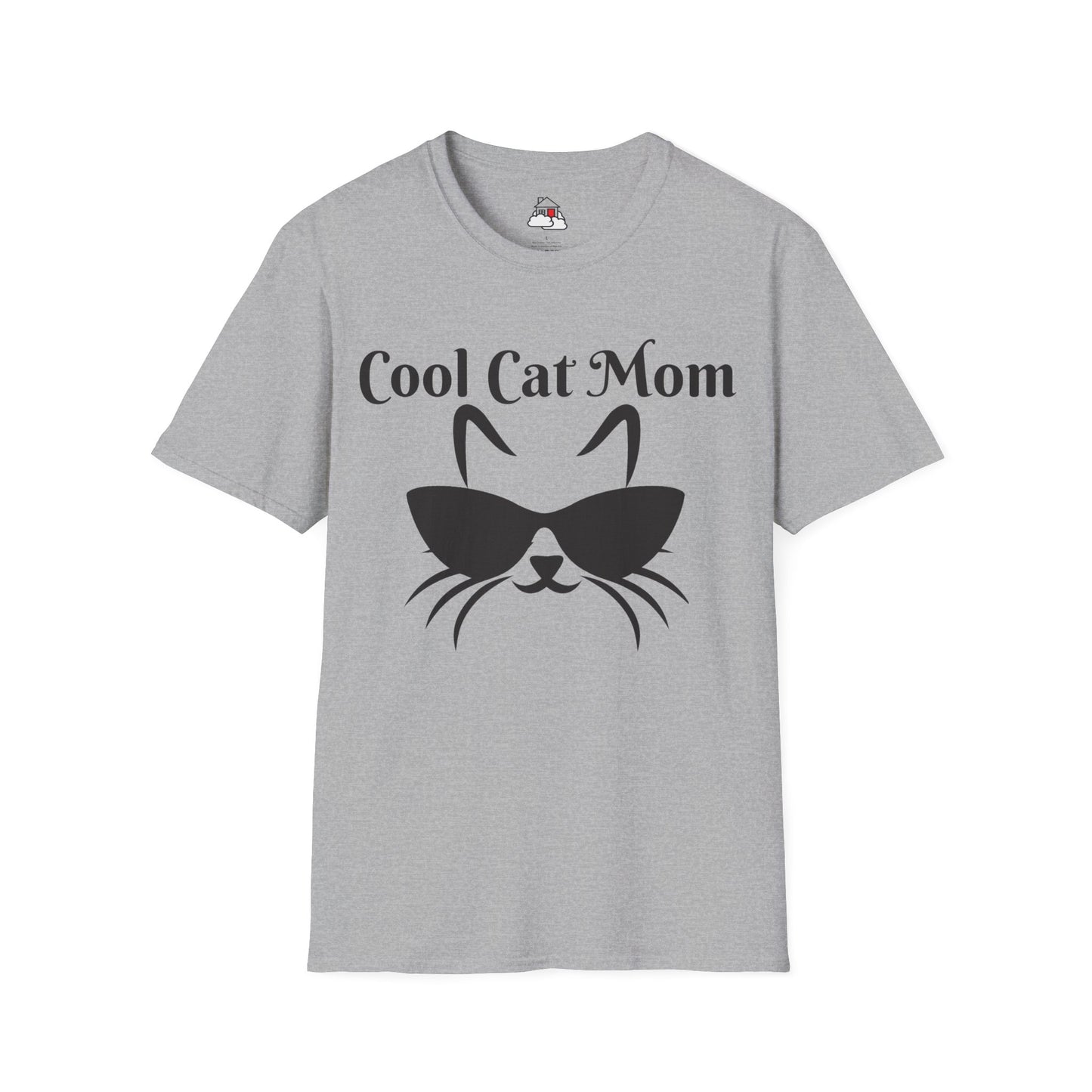 Cool Cat Mom Heather Softstyle T-Shirt