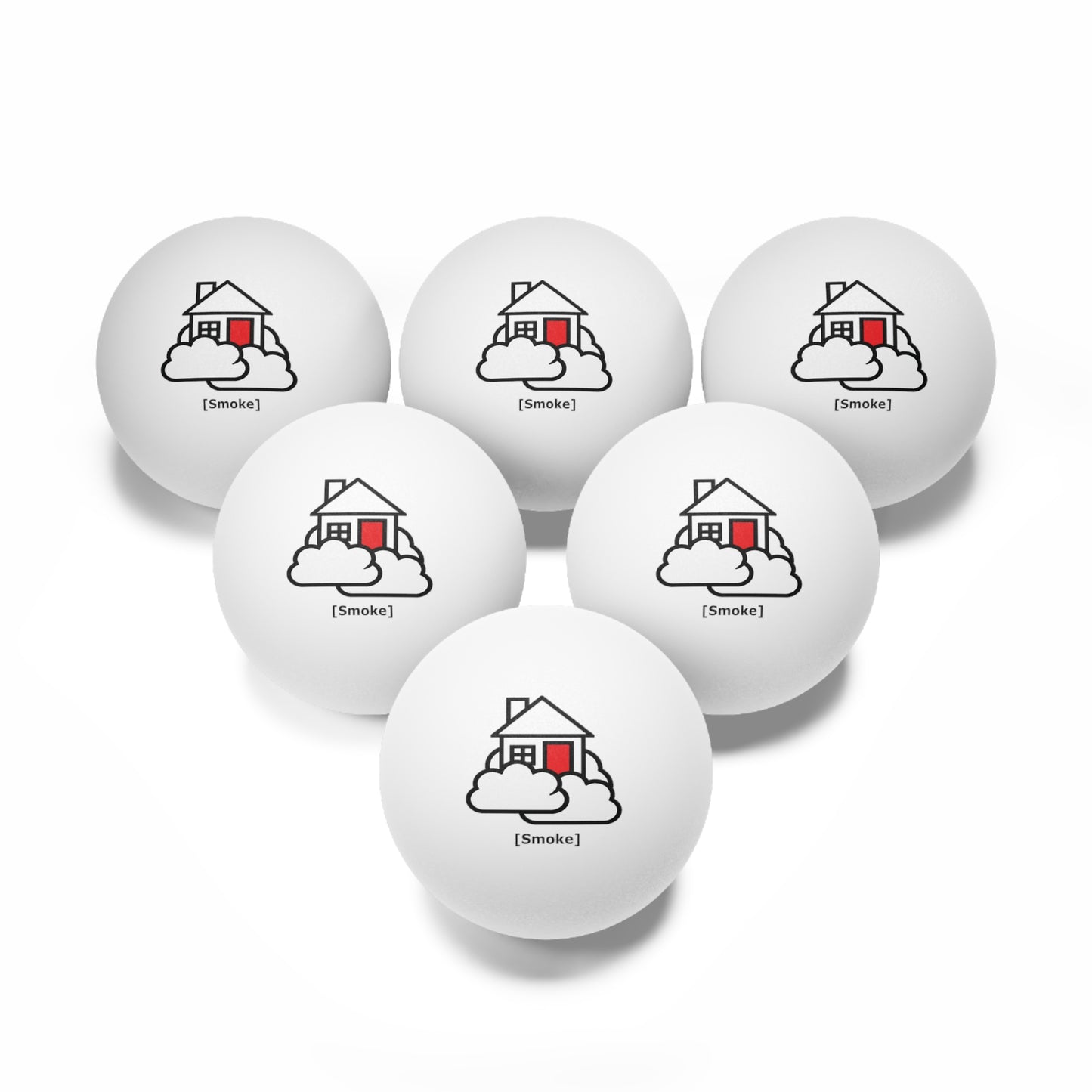 Smoke Pong Balls, 6 pcs