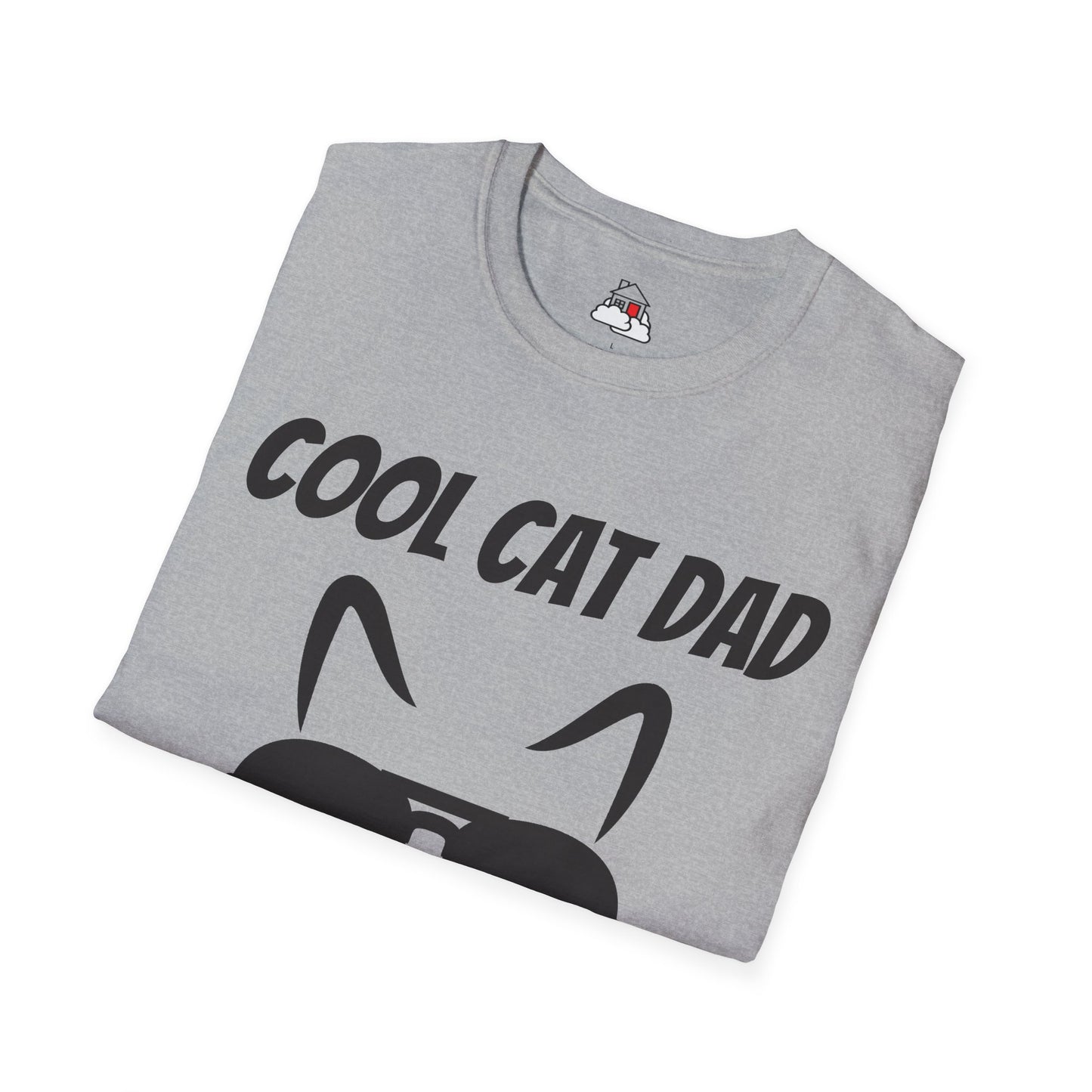 Cool Cat Dad Heather Softstyle T-Shirt