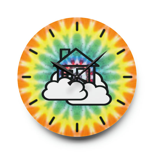 Smoke House Tye Dye Vibe Wall Clock