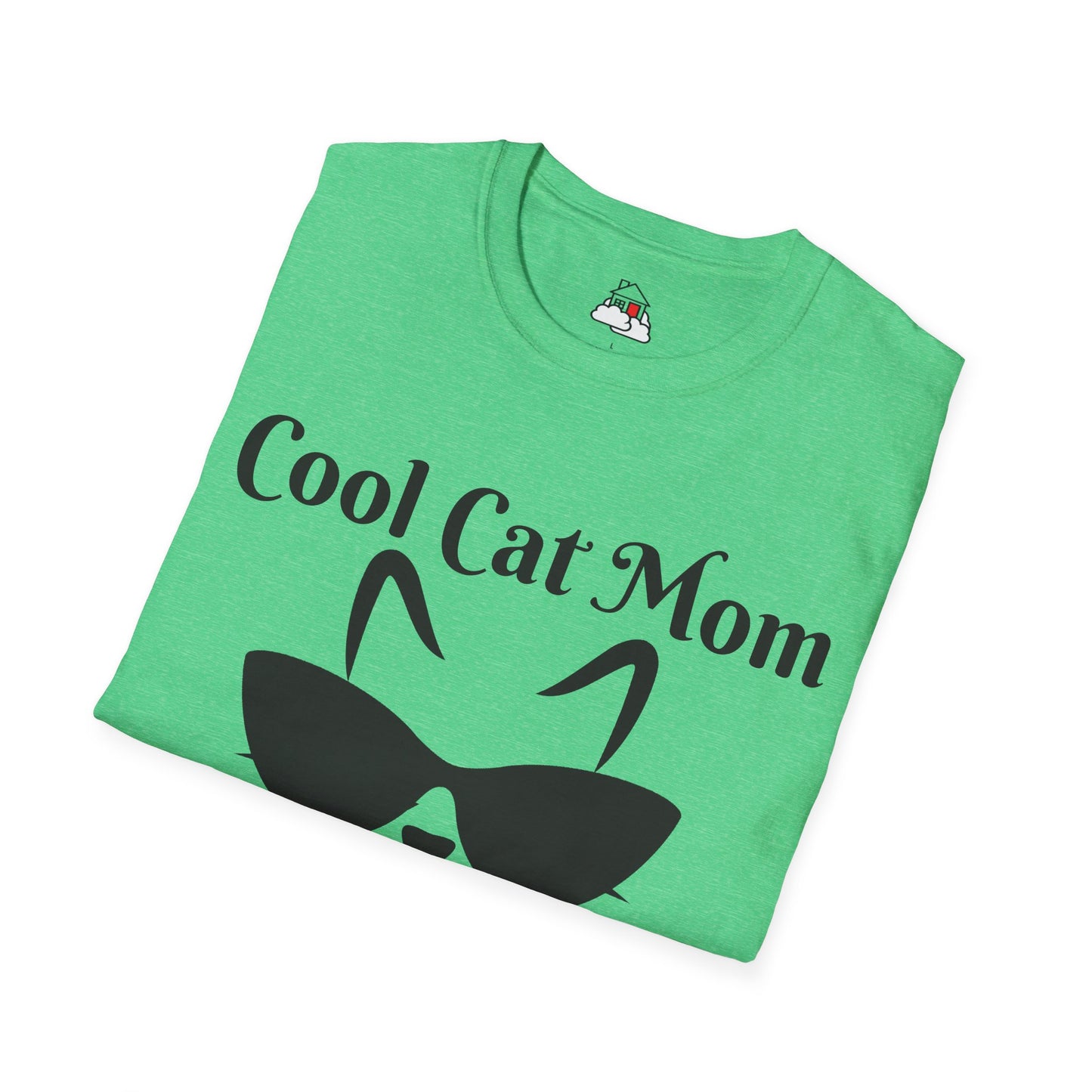 Cool Cat Mom Heather Softstyle T-Shirt