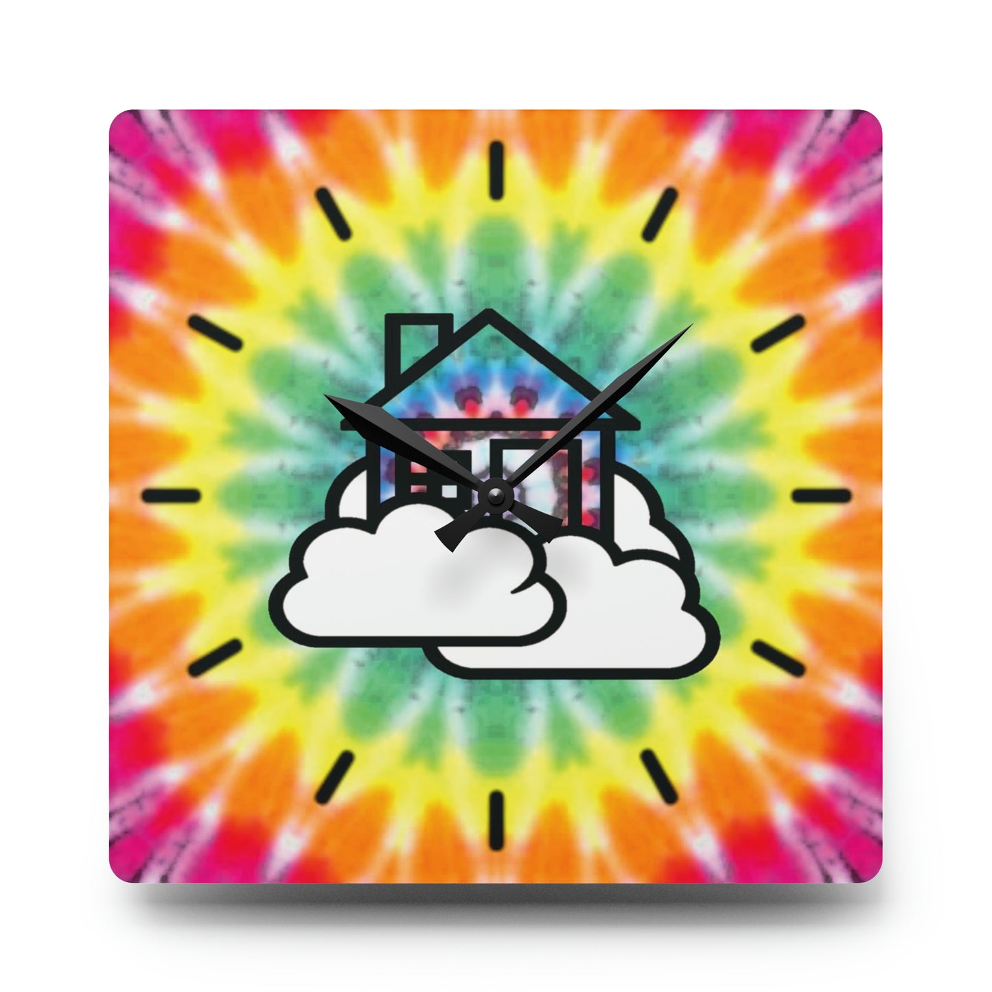 Smoke House Tye Dye Vibe Wall Clock