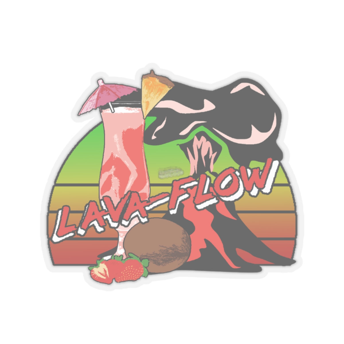 Vacation Lava Flow Stickers