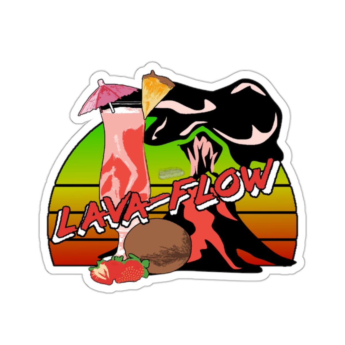 Vacation Lava Flow Stickers